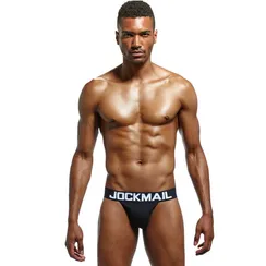 Мужские трусы танга черные JOCKMAIL JM3022-2