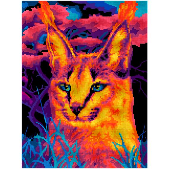 Almaz qaşlarla mozaika \ Алмазная мозаика \ Diamond painting Lori   30*40 cm  "Яркая рысь"