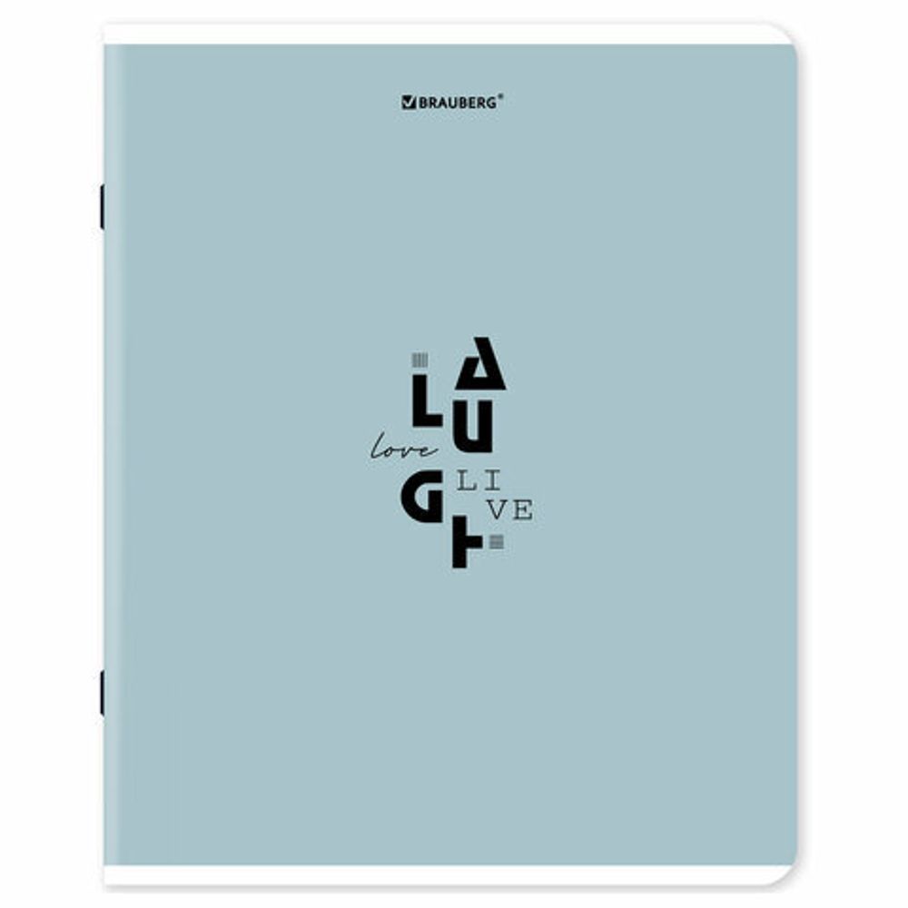 Тетрадь А5, 48 л., BRAUBERG, скоба, клетка, матовая ламинация, "Однотонный_Пастель_2", (микс в спайке), 405336