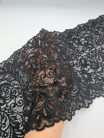 Кружево эластичное чёрное К687