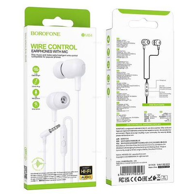 Проводные наушники Borofone BM84 (white)