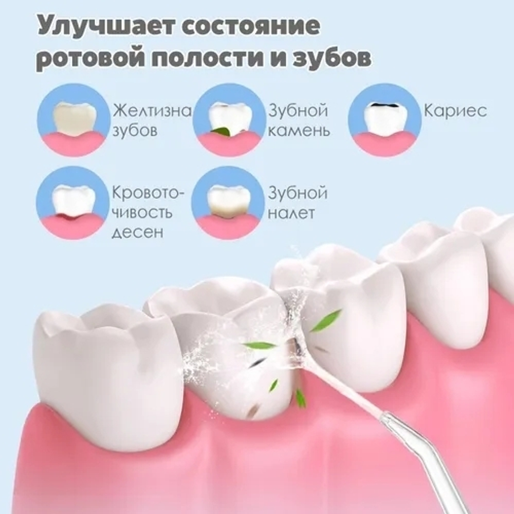 Ирригатор для полости рта портативный, для чистки зубов и удаления налёта дёсен "ORAL IRRIGATOR" PPS