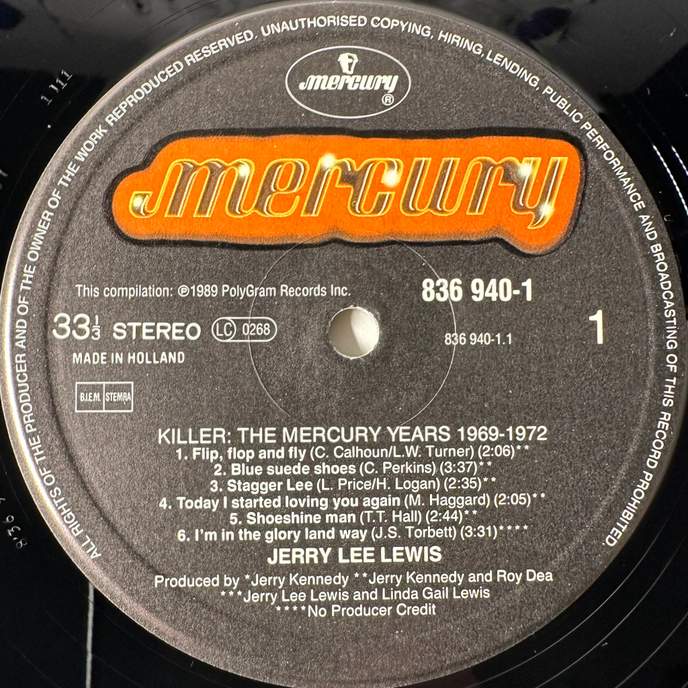 Jerry Lee Lewis ‎– Killer : The Mercury Years Volume Two 1969-1972 2LP (Голландия 1989г.)