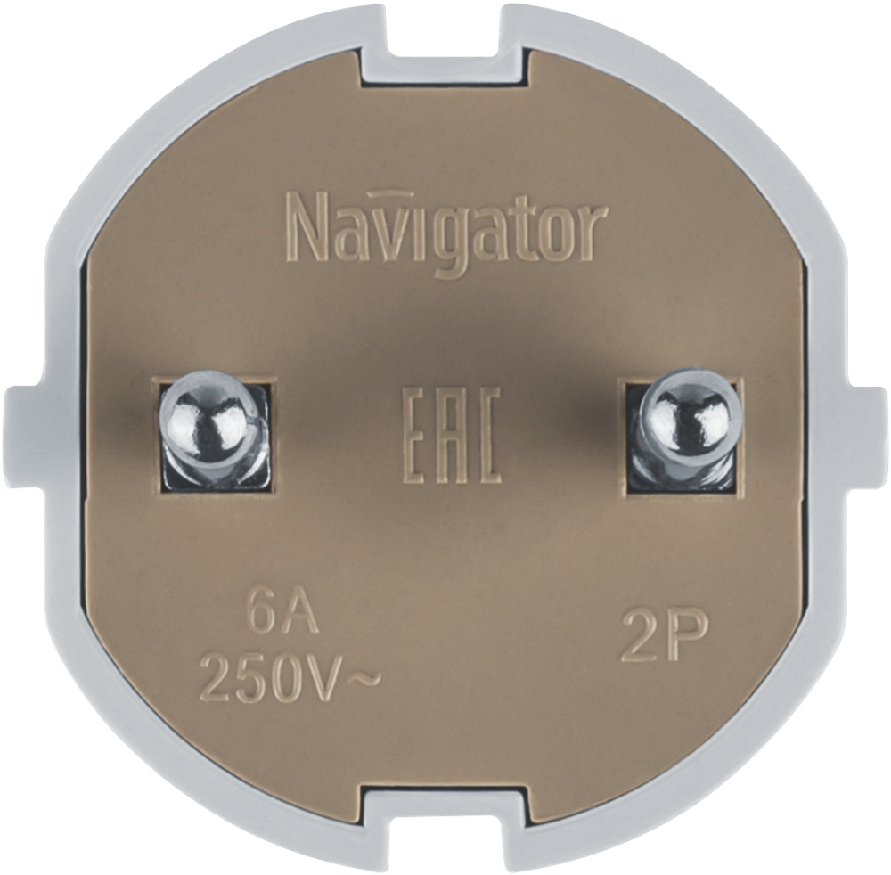 Вилка Navigator 61 358 NCA-PL01-6A-X-WH прямая б/з белая