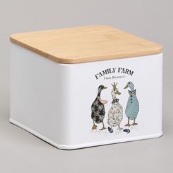 БАНКА ДЛЯ ЧАЙНЫХ ПАКЕТИКОВ AGNESS "FAMILY FARM" 11,5*11,5*8,5 СМ
