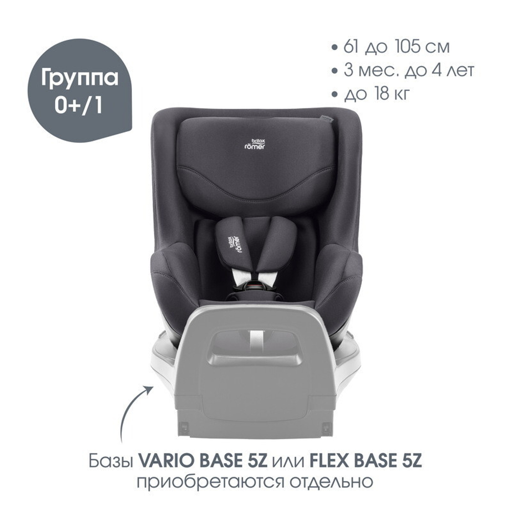 Детское автокресло Britax Roemer Dualfix 5Z Classic Deep Grey