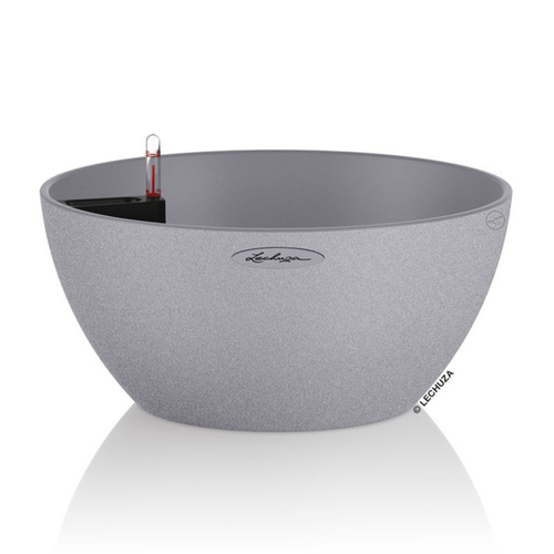 Кашпо Lechuza "Cubeto Color Complete stone grey" (пластик), D40xH18 см