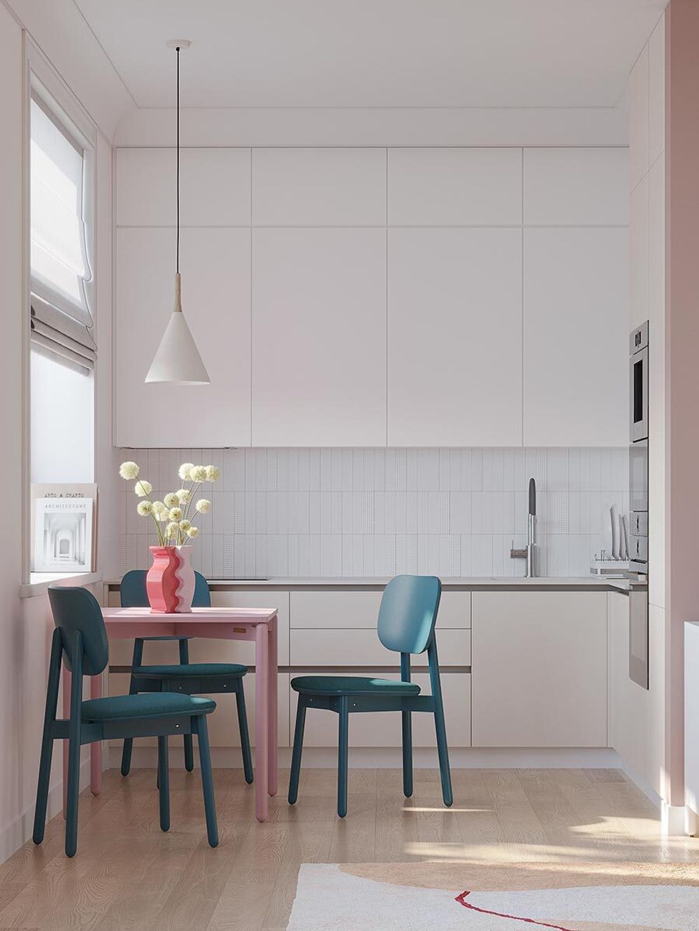 Стул Saga, рогожка, сине-зеленый