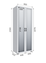 Шкаф с зеркалом Бруклин 90Ш