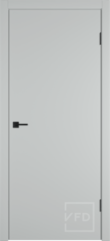 Межкомнатная дверь ВФД BASIC Steel ABS black (3П3м1) Светло-серый холодный,матовый