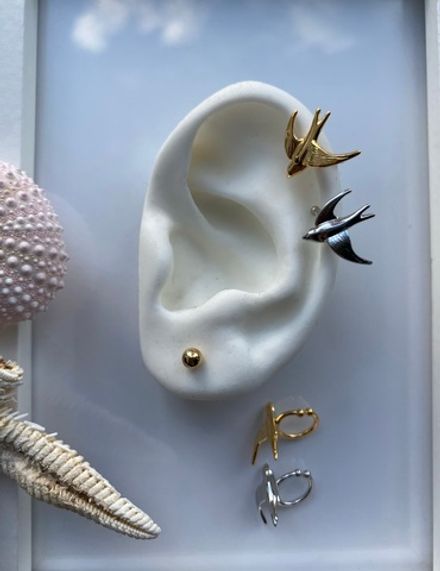 Кафф Ласточка 12мм, цвет золото