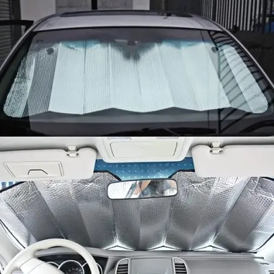 Шторка-гармошка на лобовое стекло, 140*70 см