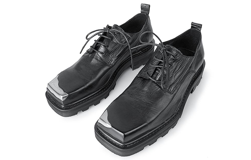 HUANXIANGZHE Derby Shoes Unisex Black