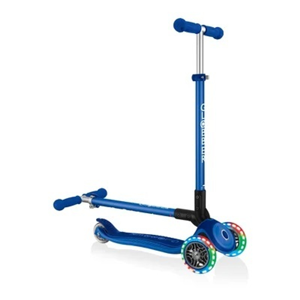 Самокат Globber Primo Foldable Plus Lights синий