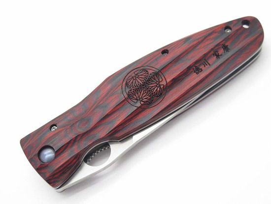 Складной нож Mcusta Ieyasu Tokugawa Staminawood Handle MC-0183 c клинком из стали VG-10, рукоять дерево