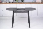 Стол обеденный Кэлли ЛДСП раздвижной каркас чёрный