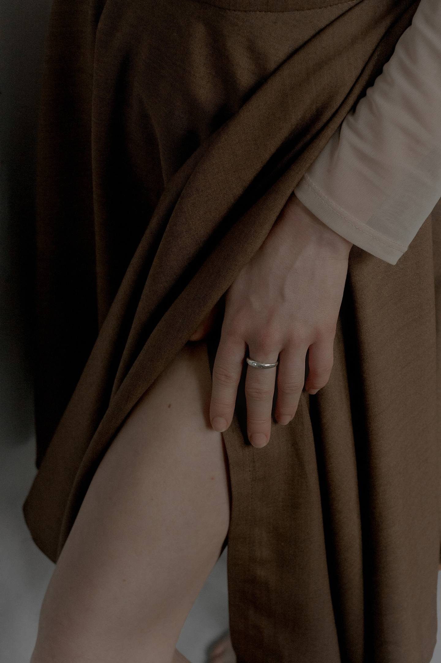 Кольцо с жемчужиной латунь, серебро