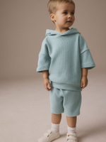 Толстовка с капюшоном и шорты в комплекте для мальчика Next E99-875, Голубой