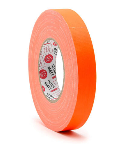 Клейкая лента Gaffer Tape@ultraMATT - Гаффа тейп 25мм/50м - Оранжевый (Светится в ультрафиолете)
