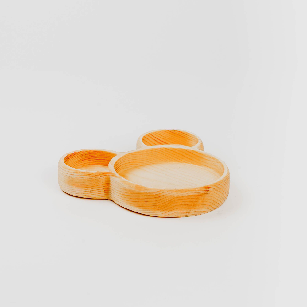 Деревянная менажница "Микки Маус" из кедра