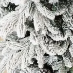 Заснеженная елка с шишками «Saint Paul» (Литая+пвх) 240 см / 2,4 м