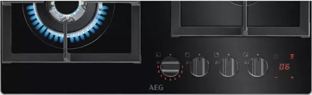 Встраиваемая газовая варочная панель AEG HKB64450NB