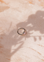 Кольцо «Моно» с розовым кварцем