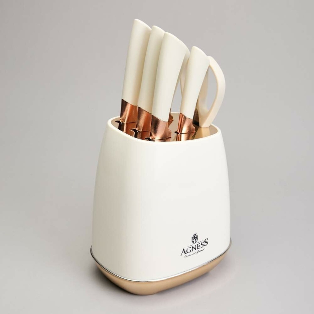 Набор ножей 7 предметов на пластиковой подставке, 911-785