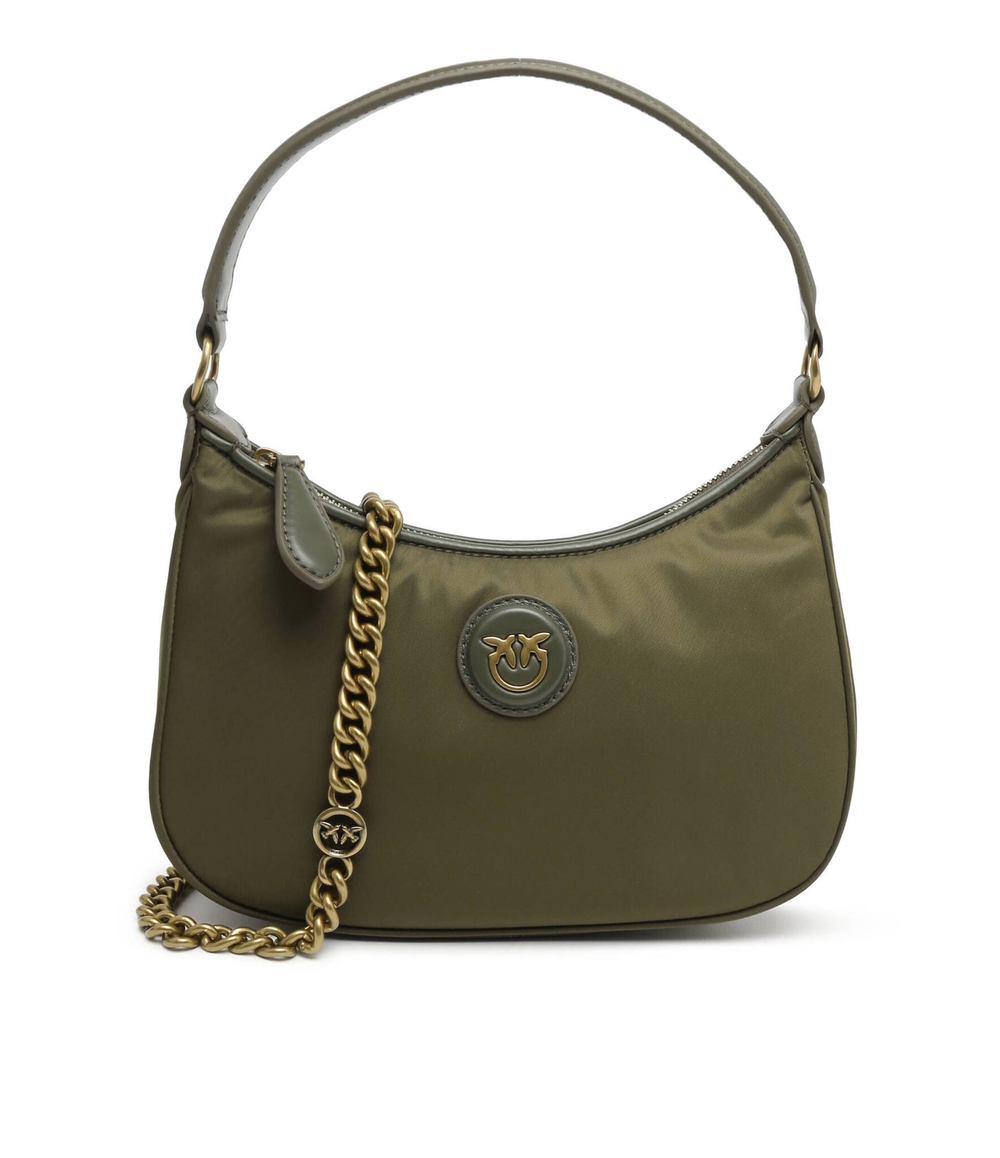 Кожаная сумка хобо half moon mini recycled nylon Pinko - зеленый(101523 A11Q)