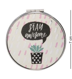 WW-125/3 Зеркало метал круглое «Мелокактус»