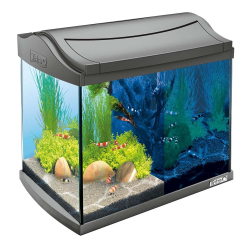 Tetra AquaArt Goldfish LED 20 л (серый) - прямоугольный аквариум с LED светом и фильтром для золотых рыбок