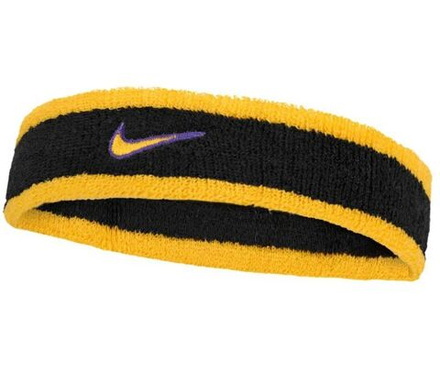 Повязка на голову Nike Swoosh Headband - black/court purple/university gold