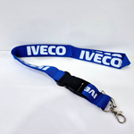 IVECO (синий) Люкс / Брелок, шнурок для ключей на шею IVECO (Ивеко), ланъярд, крафт, синий (1 шт)
