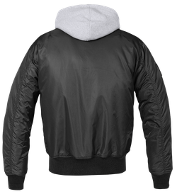 Brandit MA1 SWEAT HOODED JACKET black-grey