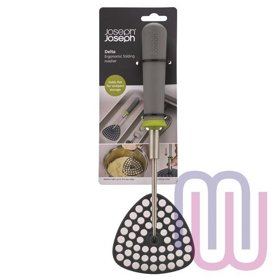 Толкушка со складной ручкой Joseph Joseph Delta серо-зеленая