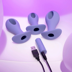 Набор анальных пробок с вибропулей Hole Punch Plug Set