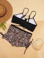 купальник раздельный 3 в 1 с шортами и топ накидка