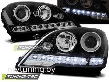 Передние фары black daylight для Mercedes ML W164