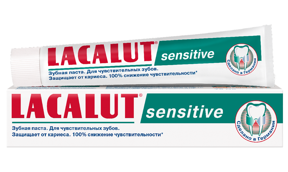 Lacalut Паста зубная Sensitive, для чувствительных зубов, 75 мл