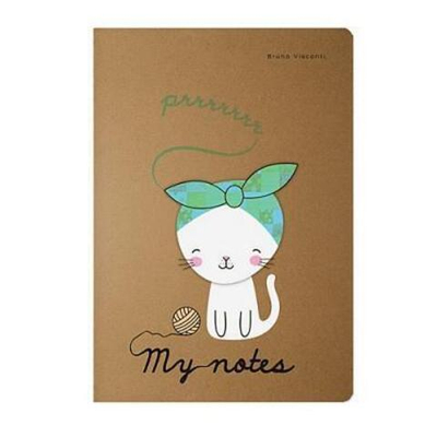 Тетрадь А5 40л. клетка "Cat and ball" (BrunoVisconti)