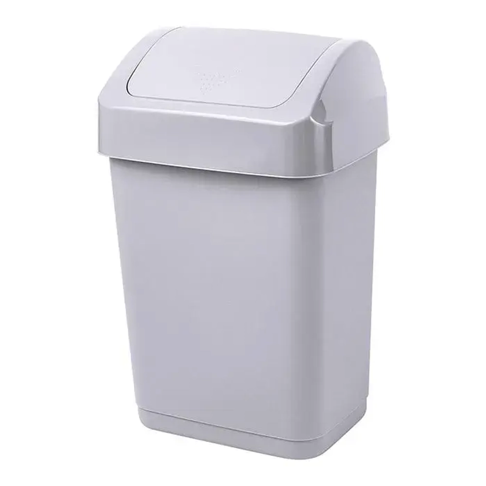 Контейнер для мусора Step 12 л с крышкой-маятником, серый