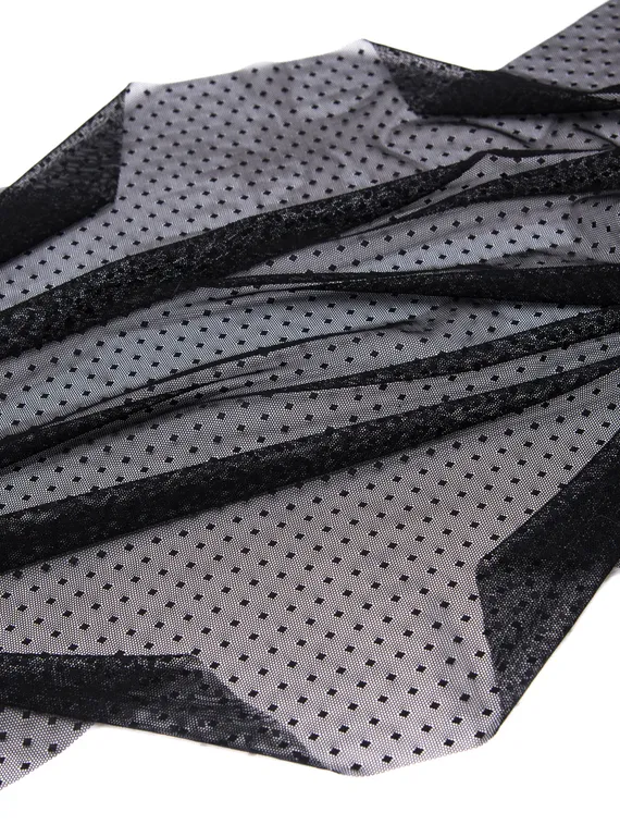 Сетка эластичная, ромбик, черный 170