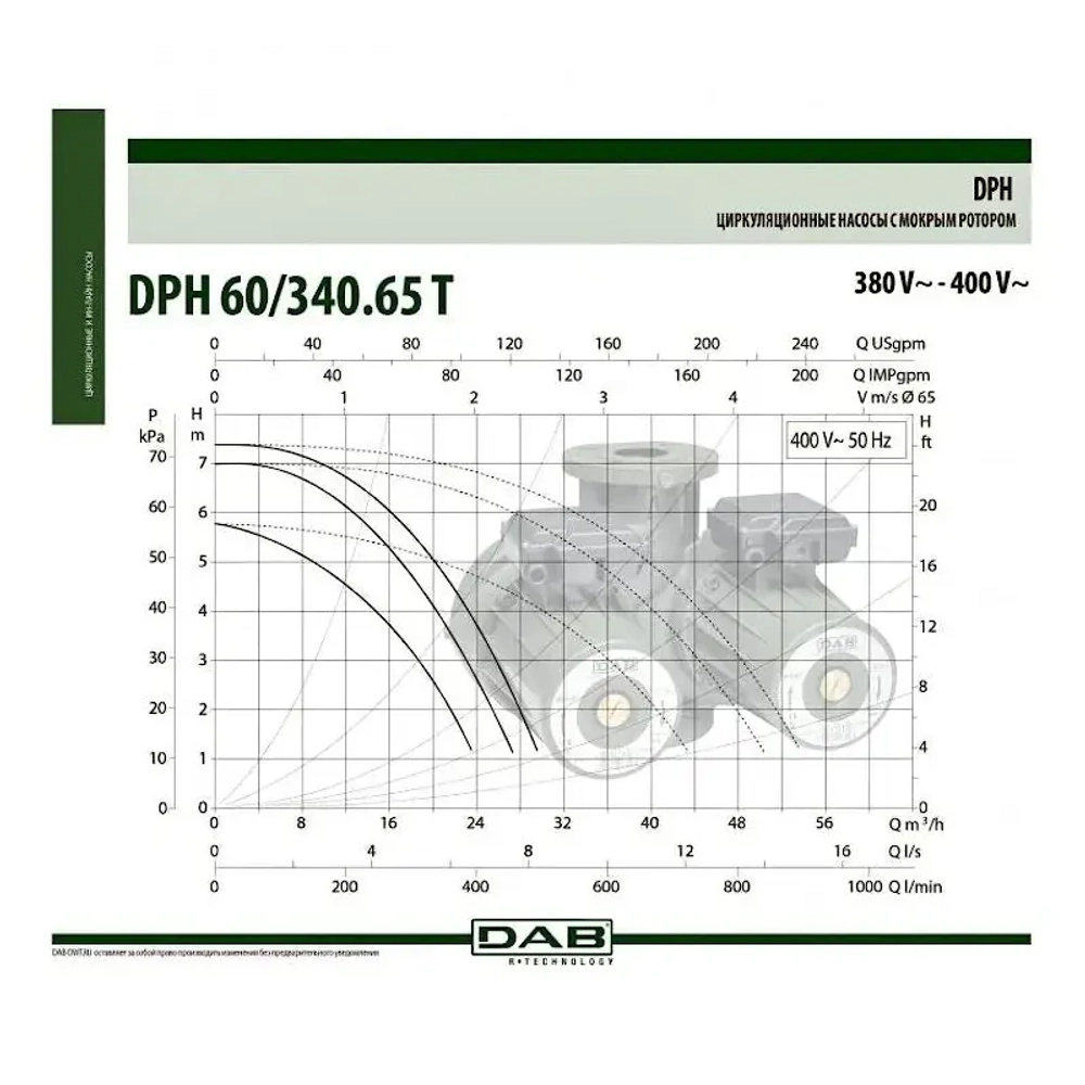 Насос циркуляционный промышленный DAB DPH 60/340.65 T, 505954622