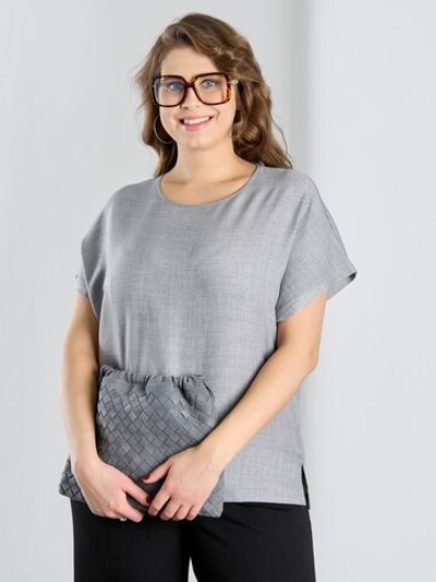 Блузка Женский каприз-3 Виотекс СЕРЫЙ (Акция)