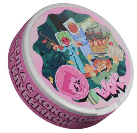 ШОК СДЕЛКА С КОКОСОМ И КЛУБНИКОЙ (150МГ) - ЖВАЧКА С КЛУБНИКОЙ И КОКОСОМ