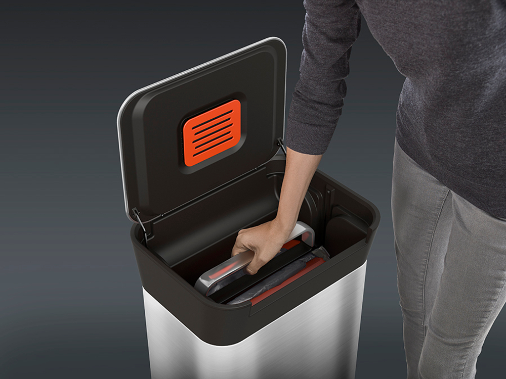 Контейнер для мусора с прессом Titan 30 л нержавеющая сталь