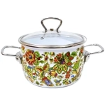 Кастрюля эмалированная 2л «Imperio» сферическая белоснежная 1SC165S