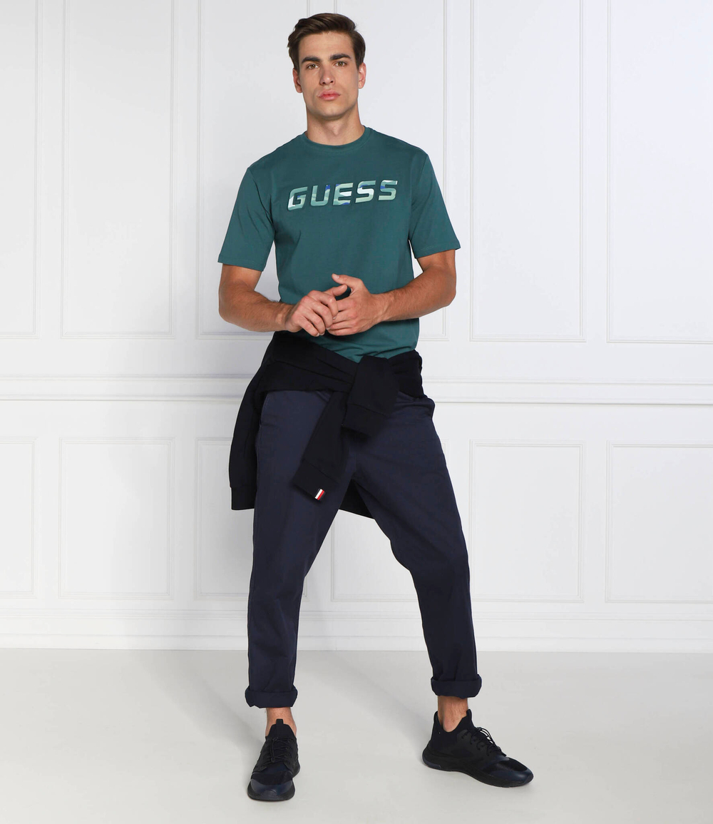 футболка gareth GUESS ACTIVE - темно-зеленый(Z2YI09 J1311)