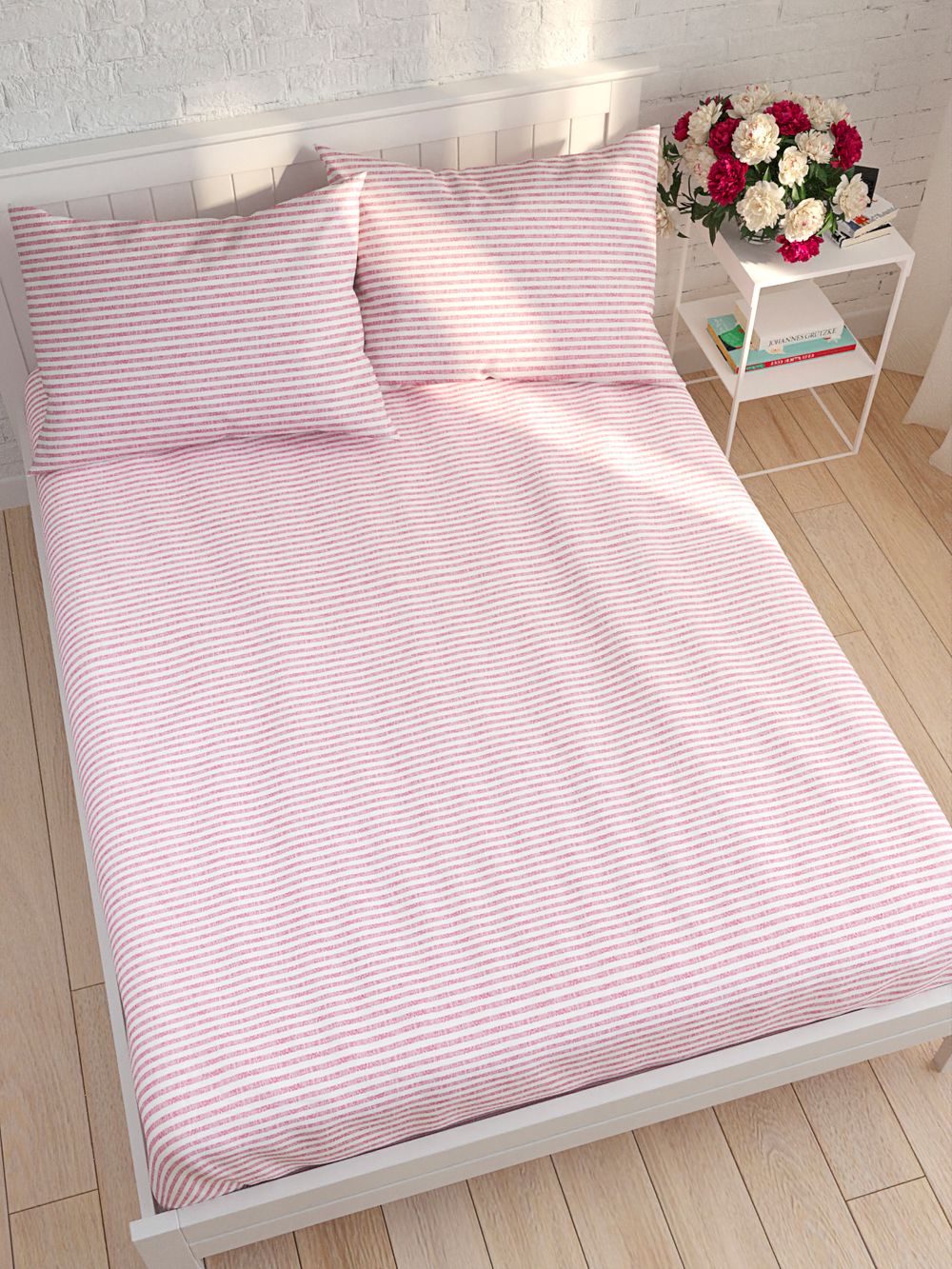 Постельное белье Сказка "Палмер" 2-спальный Наволочка 50х70 см 2 шт Простынь на резинке 160х200 см Пододеяльник 175х215 см, перкаль