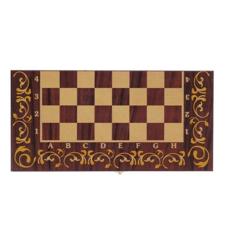 GAEM Игра настольная 3 в 1 (шахматы, шашки, нарды) "Махагон", L40 W21 H6 см